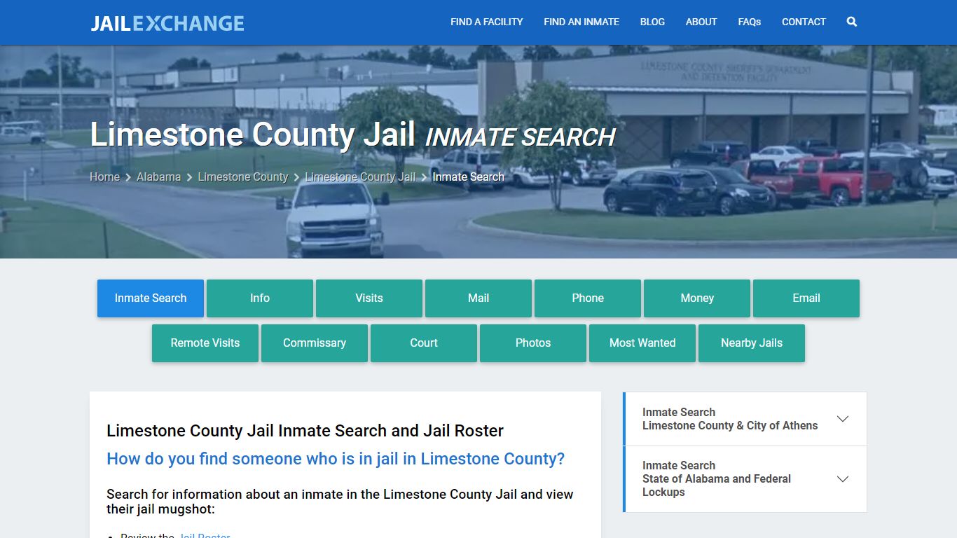 Inmate Search: Roster & Mugshots - Limestone County Jail, AL