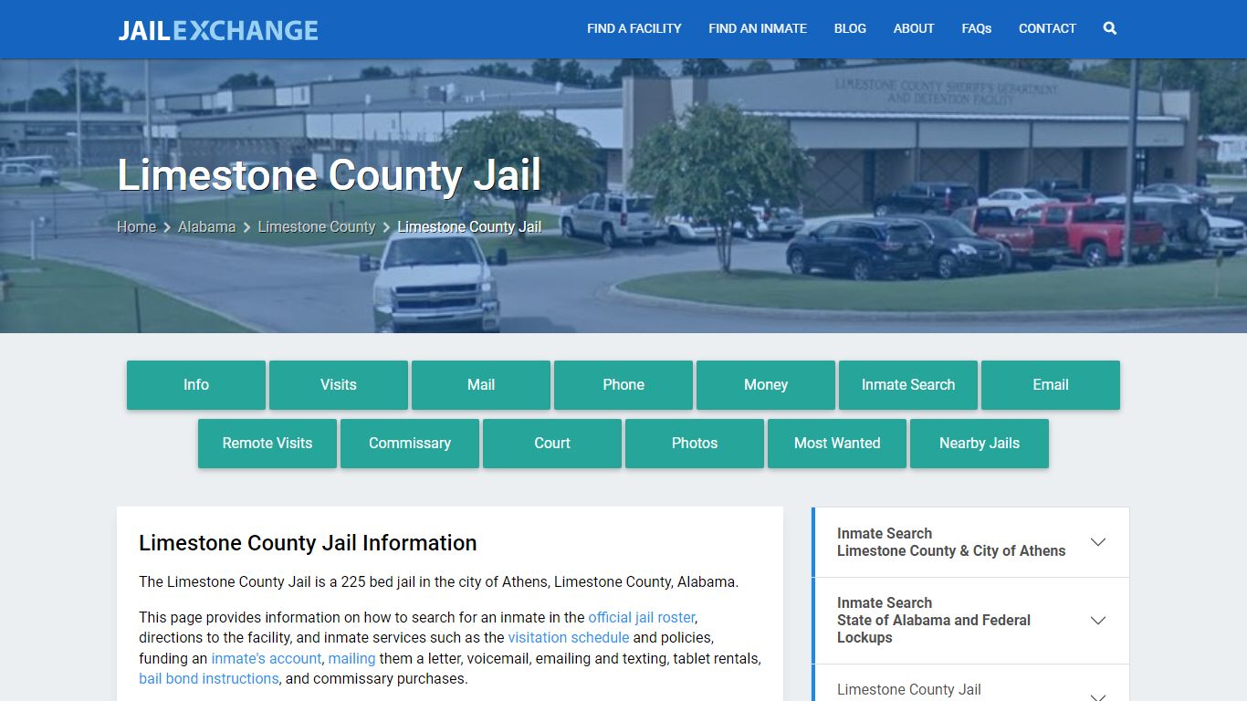 Limestone County Jail, AL Inmate Search, Information